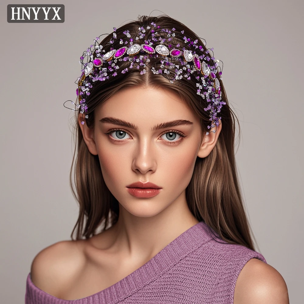 YouLaPan Exquisite Bridal Wedding Rhinestone Headbands Handmade Gorgeous Women's Banquet Party Elegant Hair Accessories YXA174