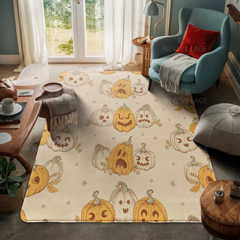 House entrance carpet Home door mat Living Room Bath Foot bathroom non-slip water absorption rugs bath Halloween Autumn Pumpkin