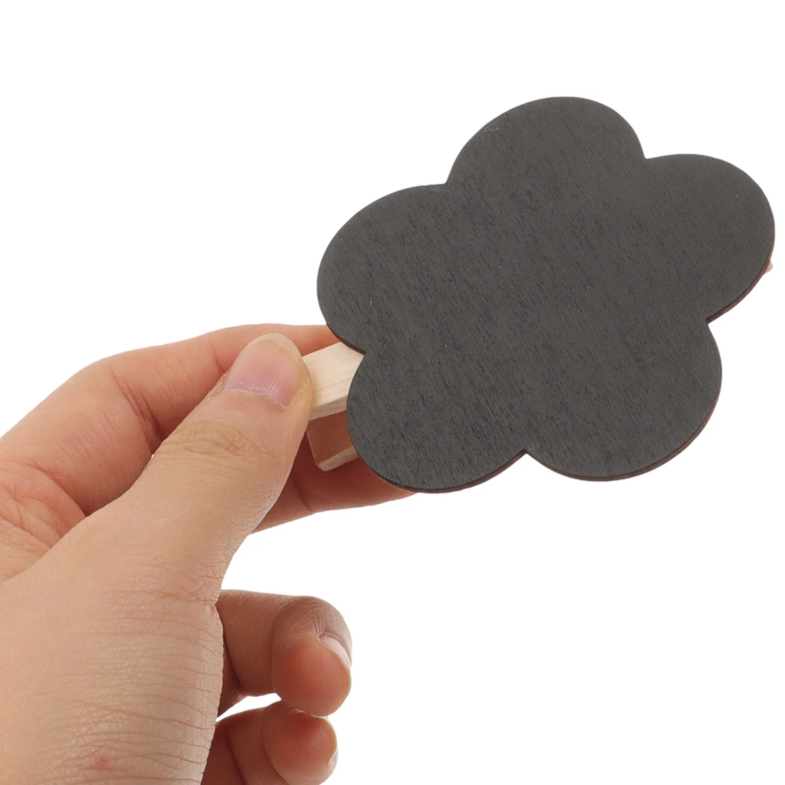 10Pcs Wood Blackboard Memo Clips Stylish Reusable Message Board Clamps for Cocktail Party Wedding Decor Drink Identification