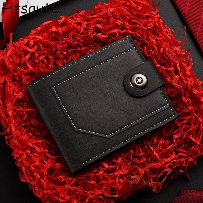 

Men Classic Vintage Short Small PU Leather Men Wallet Fashion Coin Pocket Card Holder Men Purse Simple Quality Male Wallets