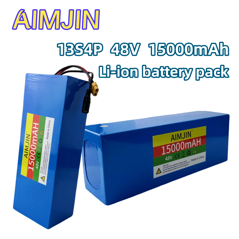 48V 15000mAh 13S4P 18650 Lithium ion Battery Pack For Scooter Double Wheel  Vehicle Balance Car Parts rechargeable battery