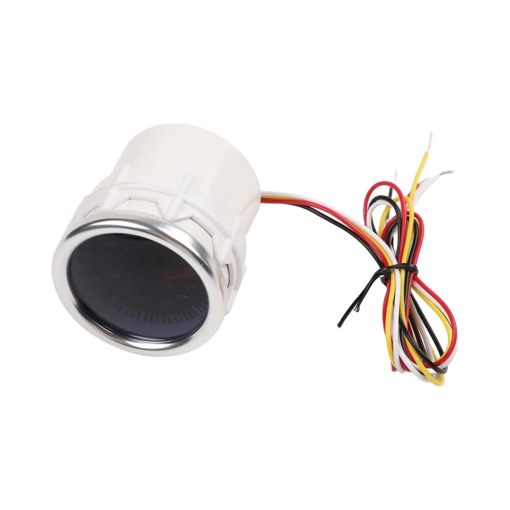 Car Battery Monitor 12V Voltmeter For Car Dashboard ABS Plastic Construction Clear High Visibility Display Compact Panel Mount