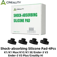 Almohadillas de silicona Creality que absorben los golpes, 4 Uds., flexibles y fuertes para piezas de impresora 3D K1/K1 Max/K1C/K1 SE/Ender-3 V3/V3 Plus/Hi