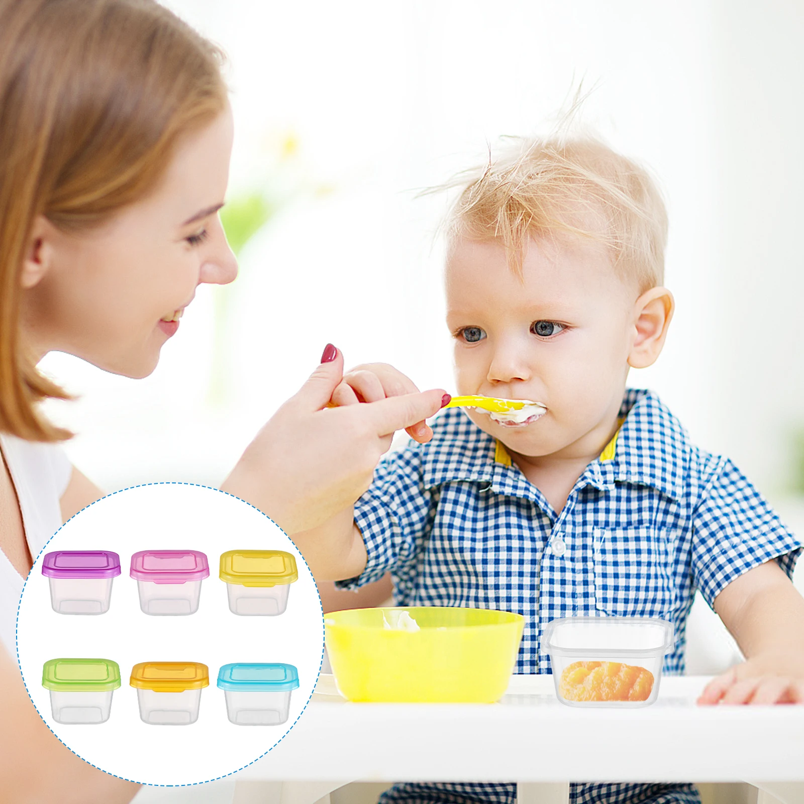 

1Set Baby Food Storage Boxes Premium Baby Food Container Microwave Freezer Safe Milk Powder Snack Storage for Travel Outdoor Use