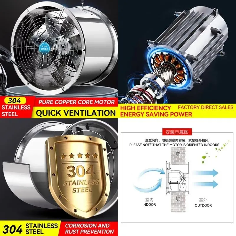 High Temperature Axial Flow Fan for Exhaust Heat Ventilation in Drying Room of Spray Room