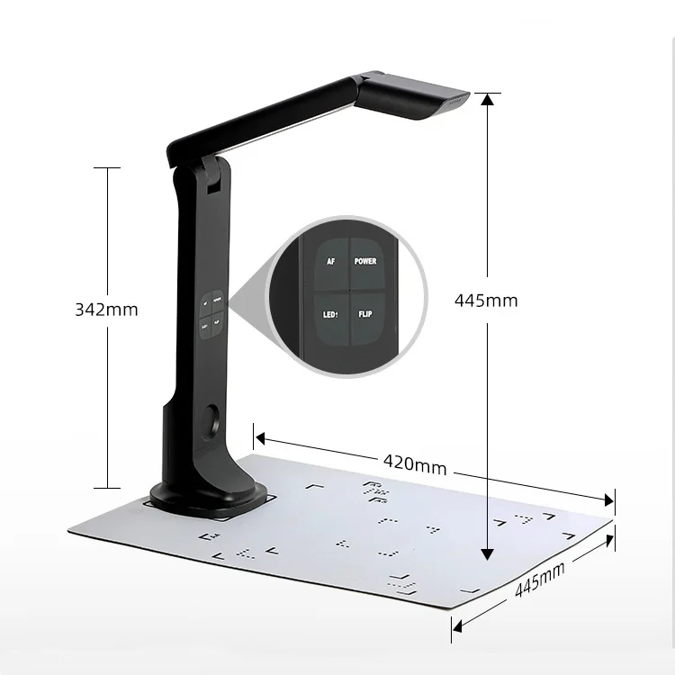 

ShenMaiDi Document Camera High Definition Portable Visualizer Stand For Teaching Capture Size A3, Multi-Language Ocr Recognition