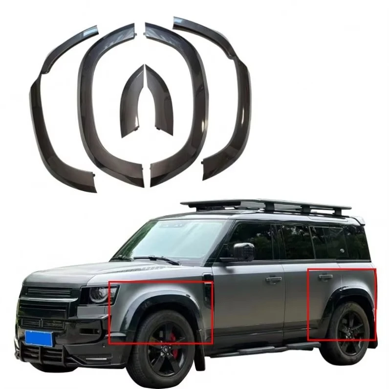 

Заводская цена, высокое качество, 6 шт., серые расширенные накладки на колесные арки для Defender 110 2020+