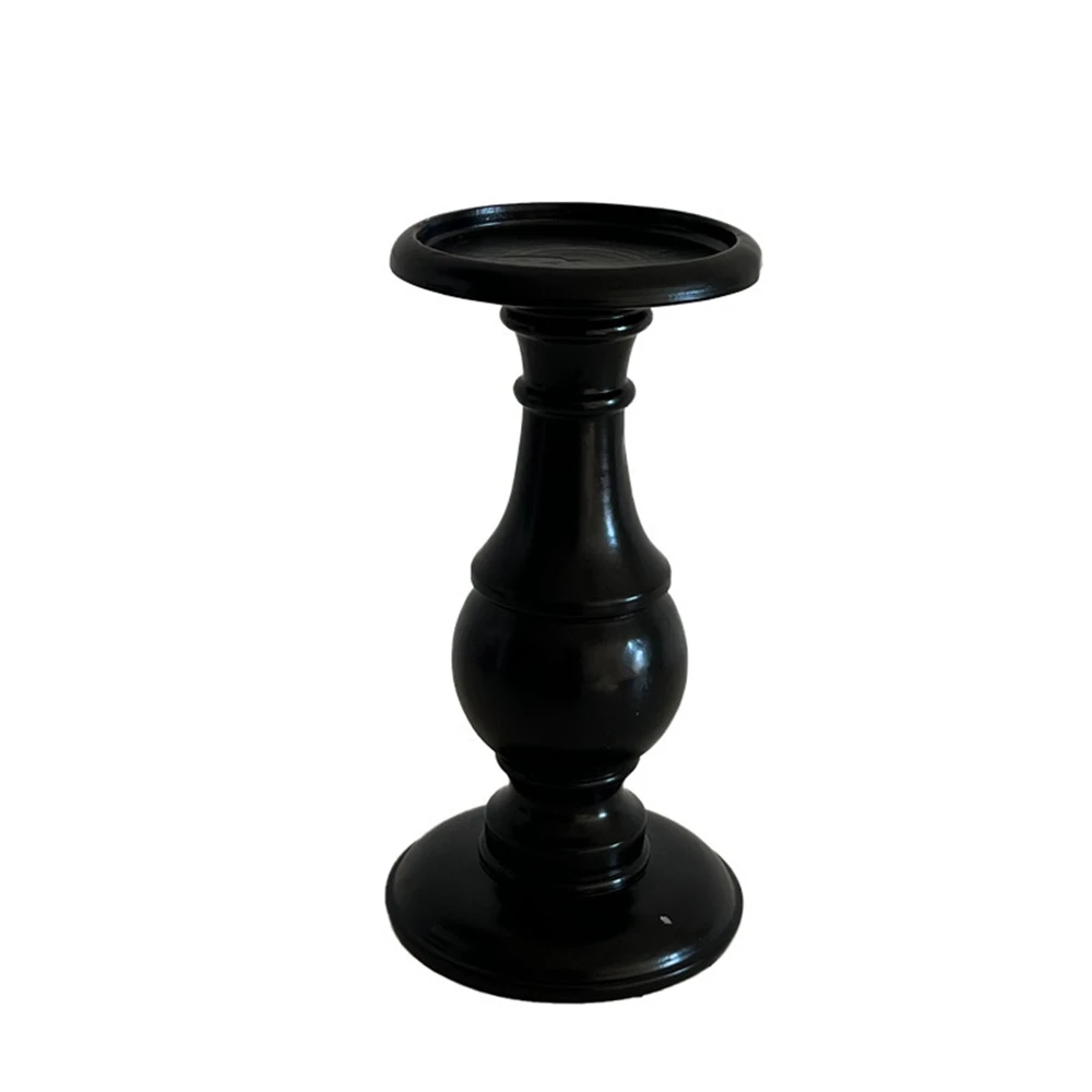 

Retro minimalist black candle holder ins wind wax candle holder Statue Sculpture Figurine Nordic Room Home Decor Decoration Desk