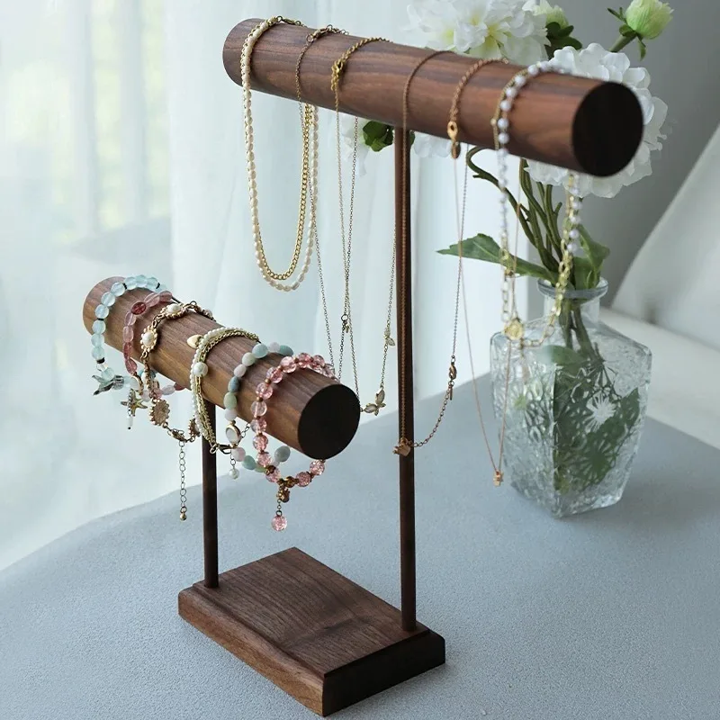 

Counter Bracelet Display Rack Solid Wood Necklace Storage Rack Large Jeweler Jewellery Stand Wholesale Jewelry Organizer Shelf
