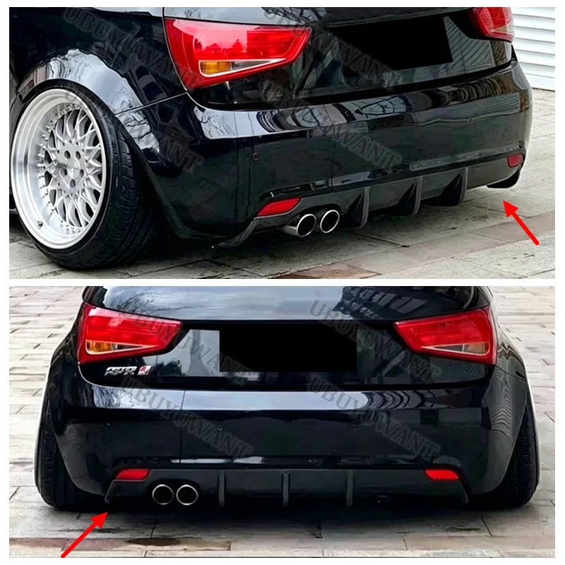 For Audi A1 2-Door Rear Diffuser Bumper Lip Spoiler Upgrade Refits Splitter 2011-2014 - view 5