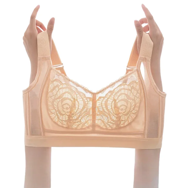 

KUCLUT Minimizer Bra Large-size Seamless Underwear Small Tucked Breasts Anti-sagging Gathering Adjustment Bras Anti-emptied