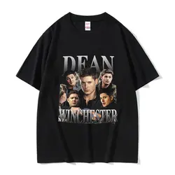 Dean Winchester Actor Graphic T-Shirt Unisex Fashion Retro Short Sleeve T-shirts Men Casual Cotton Oversized T Shirt Streetwear