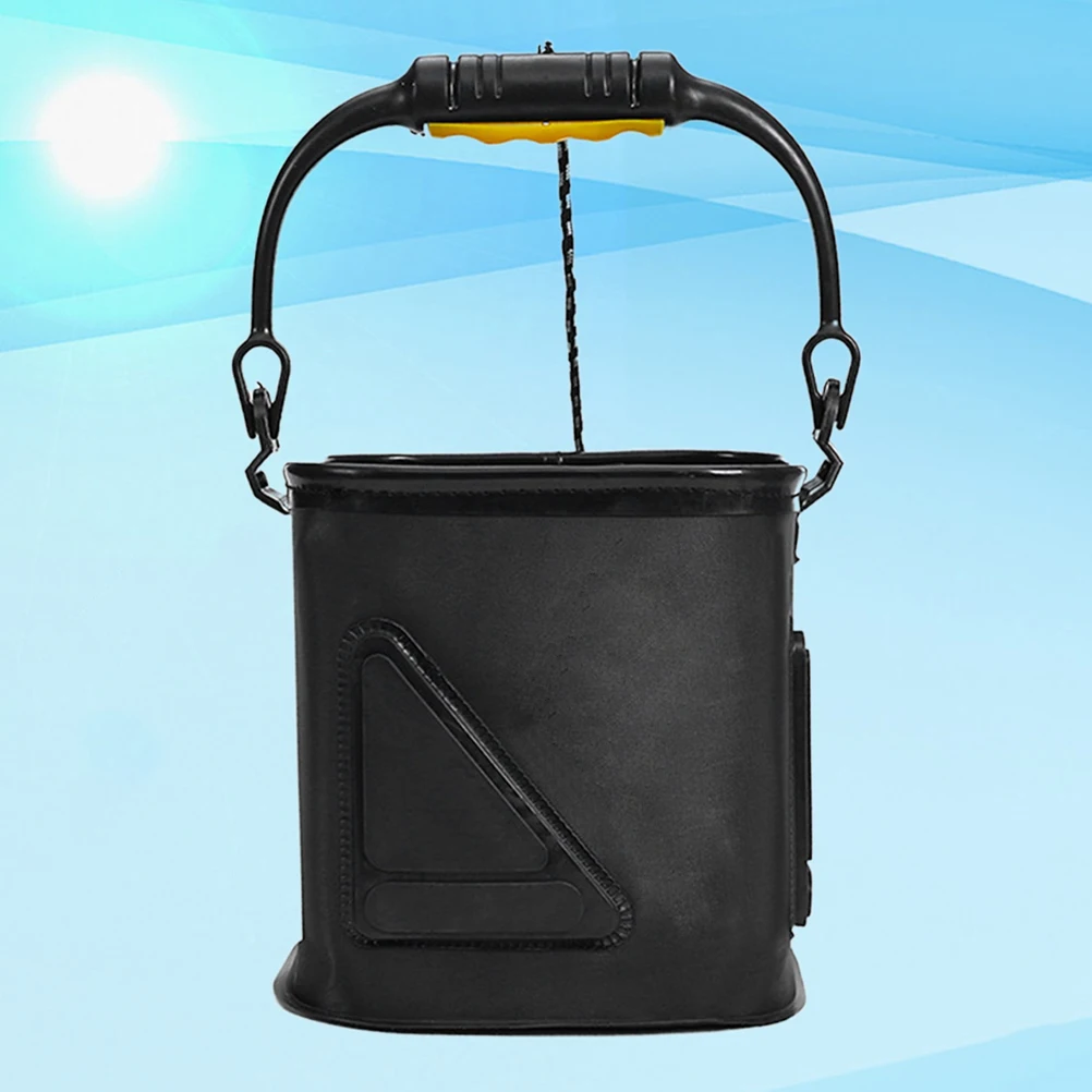 

Fishing Bucket Live Fish Container Portable Folding Barrel Water Sink Basin Multifunction Practical Design Lightweight