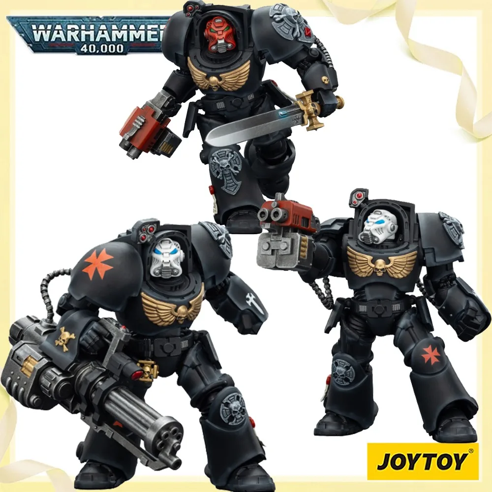 

100% Original Genuine in Stock JOYTOY WARHAMMER 40,000 Black Templars Terminator with Power Fist and Assault Cannon Figure Toy