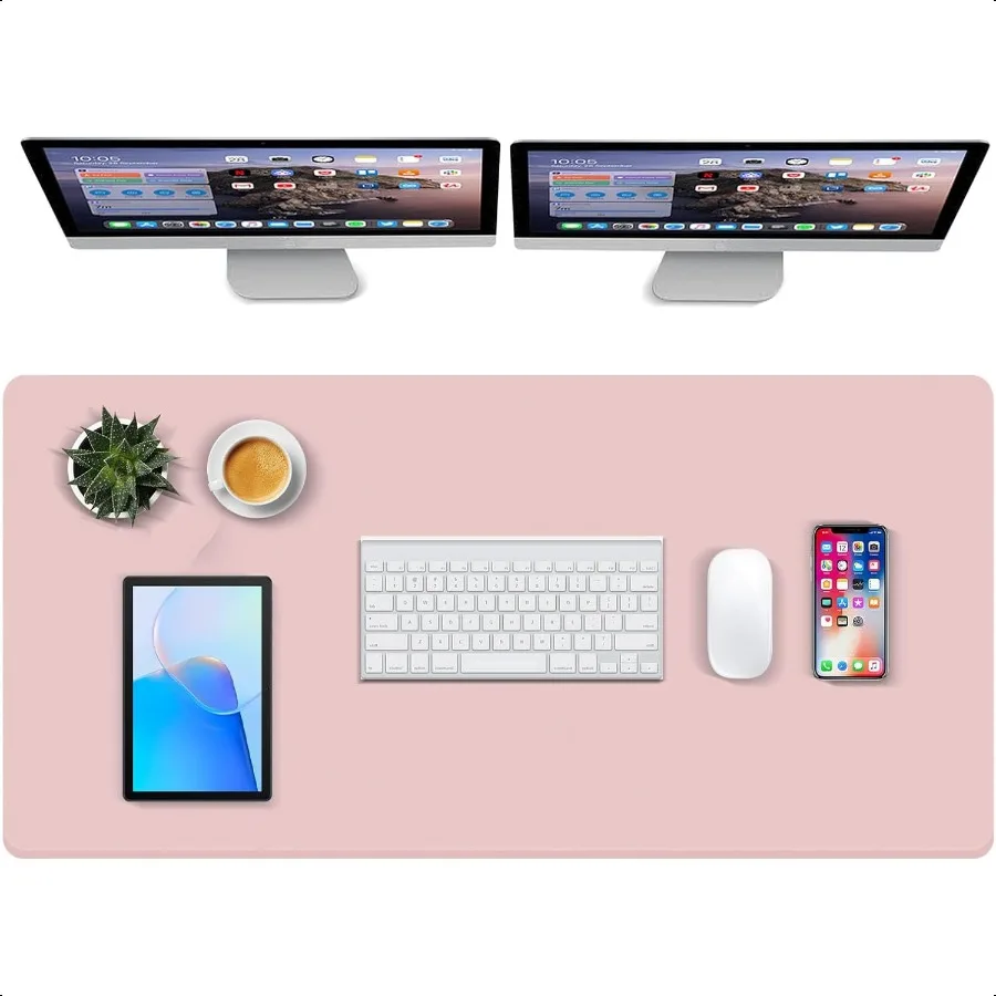 

35 x 16 Large Thick Desk Pad AntiFatigue NonSlip Laptop Desk Mat Washable Gaming Mouse Pad Computer Keyboard Protector Mat for