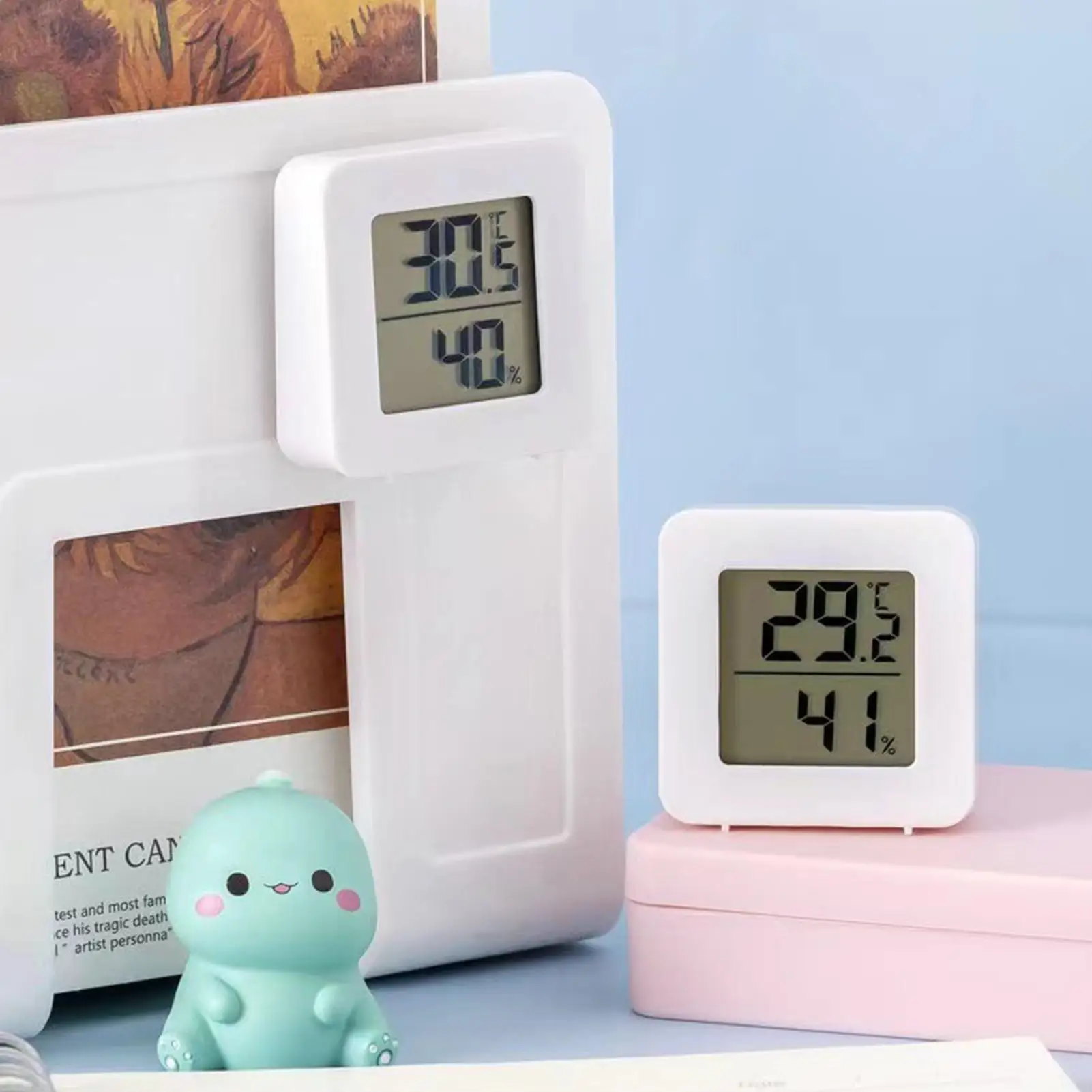 Mini Clear Digital Thermometer Hygrometer Indoor Mini Temperature LCD Electronic Monitor Hygrometer Outdoor Room Baby