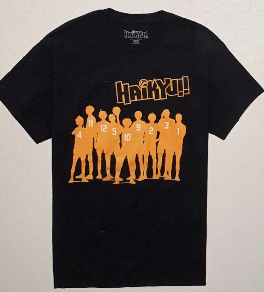 Haikyu!! Team Silhouette & Numbers  Tees Cotton Luxury brand vintage oversized