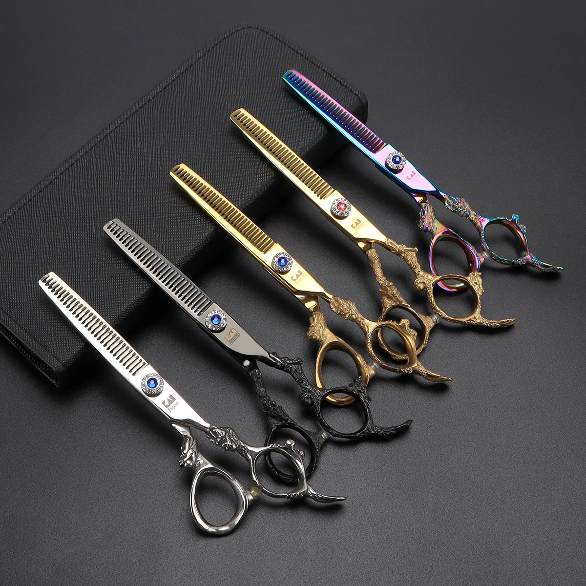 

Profissional Hairdressing Scissors 6.0in Hair Cutting+Thinning Style/Color The dragon handle Barber Shears High Quality Salon