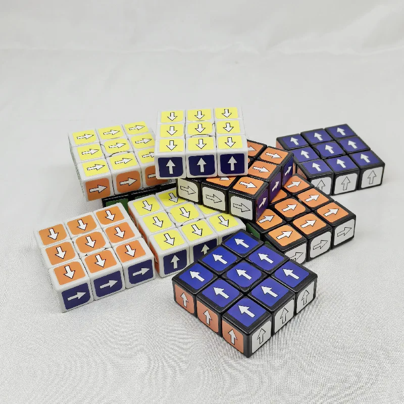 

Кубик стрелы неправильной формы 133, кубик-головоломка со стрелками 1X3X3, стрелка Cubo, шестицветная наклейка, черный фон, волшебная игрушка Cubo Fidget, подарок