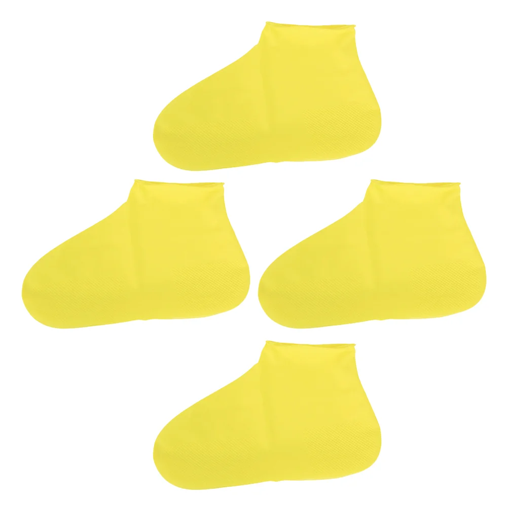 2 Pairs Thickened Rain Boots Covers Waterproof Wear resistant Professional Shoes Protector Reusable Latex Shoe