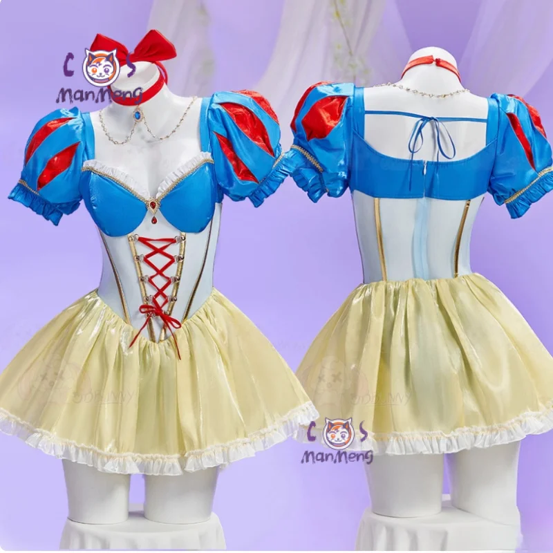 

Фильм Белоснежка аниме косплей костюм принцессы женское фантазийное платье ожерелье головные уборы носки униформа Хэллоуин милый новый комплект