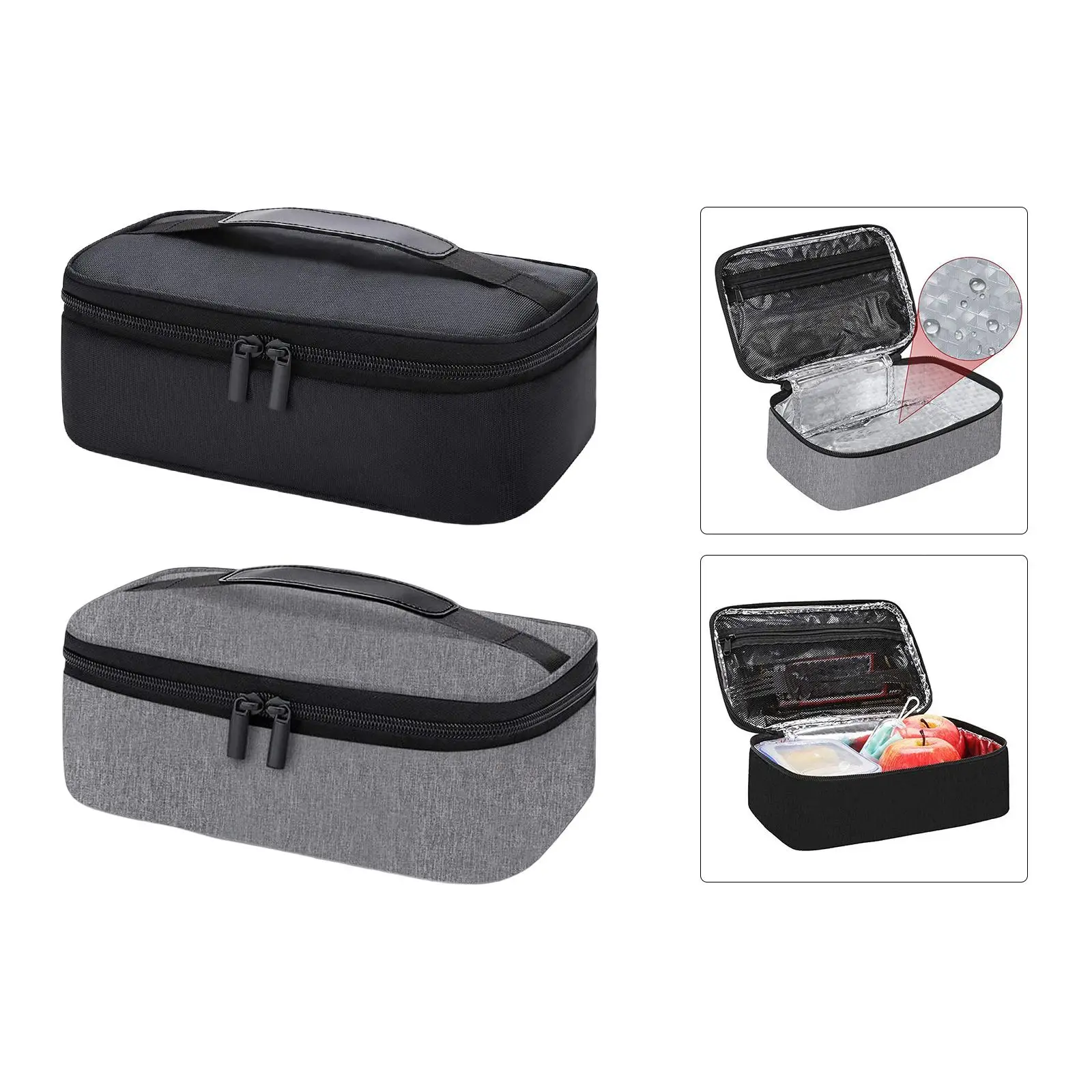 Insulated Lunch Box Resistant Lining Reusable Tote Bag for School Women Men