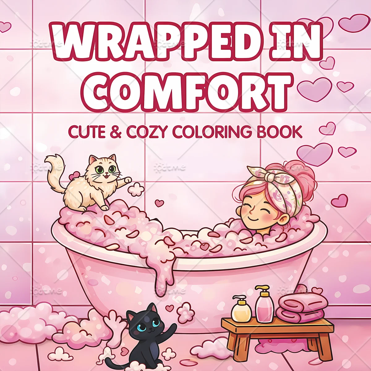 WRAPPED IN COMFORT Malbuch – Niedliches Malbuch zur Stresslinderung, geeignet für Party- und Geburtstagsgeschenke ﻿