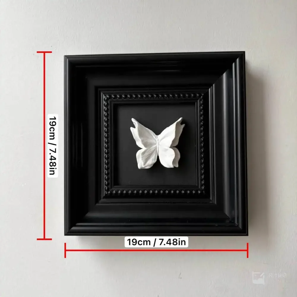 3D Beautiful Plaster Magnet Butterfly Statue Hanging Paintings Photo Frame Wall Art Decoration Ornaments Table Display Gift