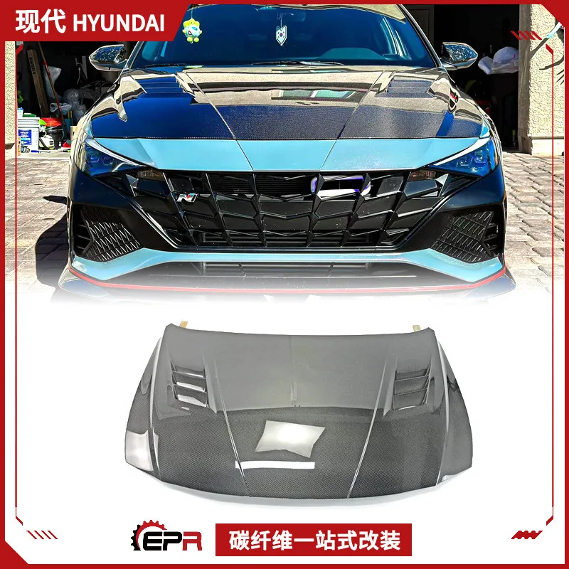 

Suitable for Hyundai, Elantra N 2021 + pre-model, carbon fiber front hood modification