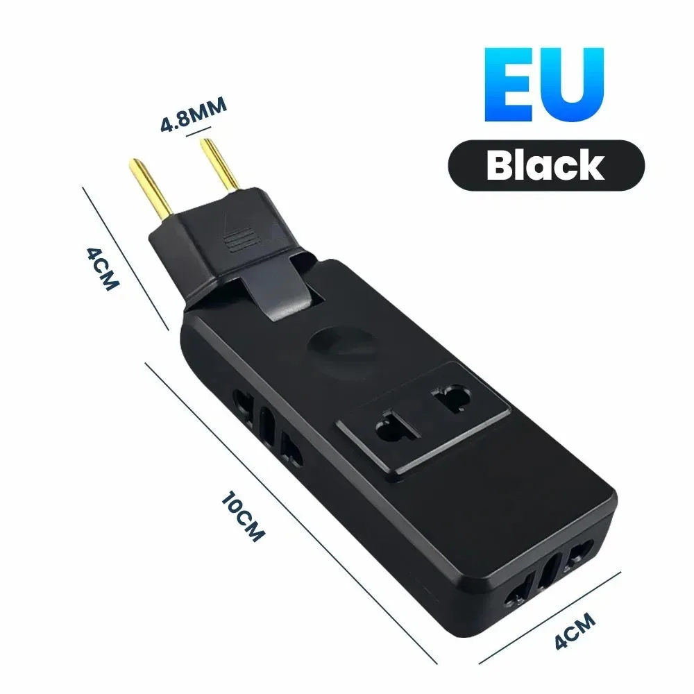 180 Degree 4 in 1 Portable Travel EU Plug Adapter Wall Outlet Power Converter Socket for Europe Devices Charging