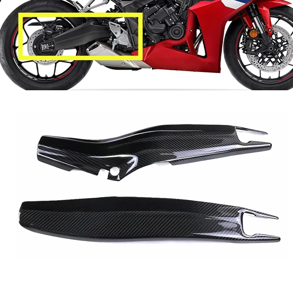 For Honda CB650R CBR650R 2019-2024 2025 Motorcycle 3K Dry Carbon Fiber Rear Swingarm Swing Arm Cover Panel Cowling Protectors