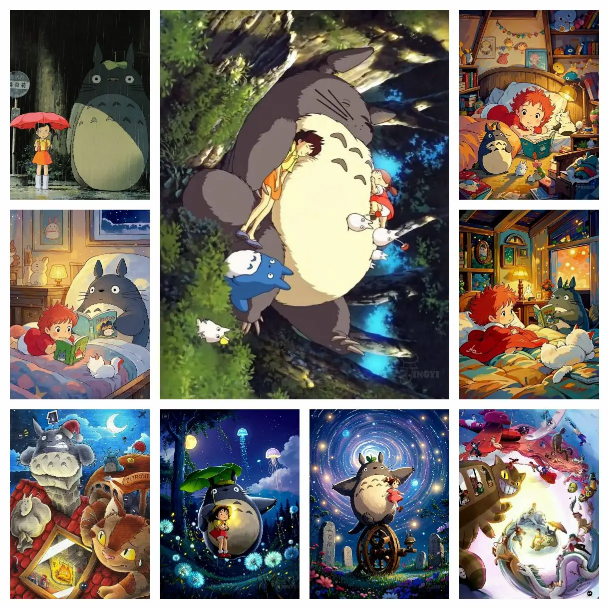 Cartoon-Tier Niedliche Große Katze Diamantmalerei Japanischer Anime 5D DIY Diamant-Stickerei Kreuzstich Kunst Geschenk Handwerk Heimdekoration