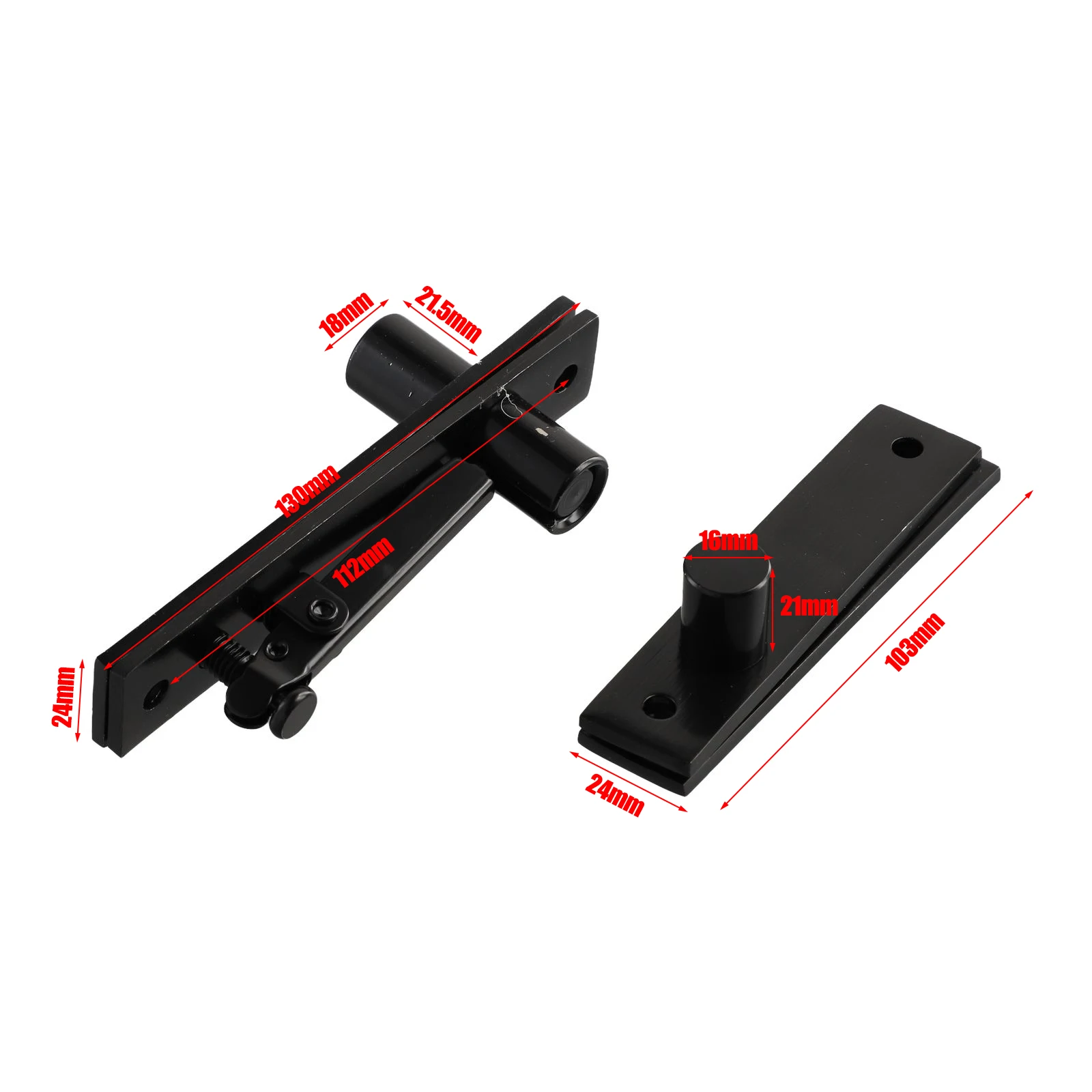 Hinge for pivot Hinge 130x24mm 180 Degree Rotation For Jewelry Display Invisible for pivot Hinge Stainless Steel
