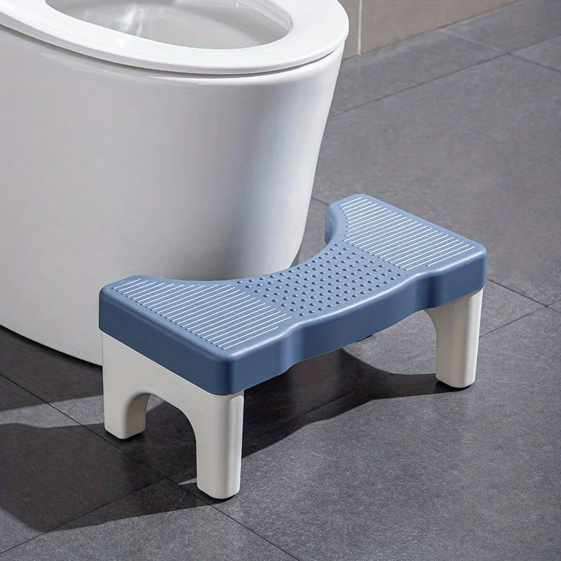 1 piece heavy-duty 7-inch portable adult toilet stool - available in 3 colors (white/blue/gray), non-slip elevated seat image 6