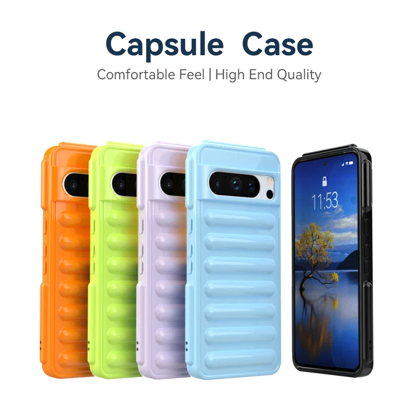 For Google Pixel 8 Pro Case Cover For Pixel 8 Shockproof Anti-drop Three-dimensional Capsule Protect Phone Case For Pixel 8a