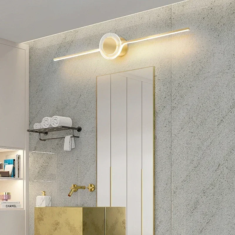 Lâmpada de parede LED moderno para Banheiro, Alumínio Luz, Sala, Corredor, Varanda Sconce, Home Decor, Luminária Lustre, 3 Cores