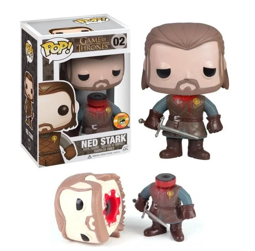 Funko Pop TV Game of Thrones Decapitation Ned Stark  02# COMIC CON Vinyl Dolls Figure Model Toys For Children Christmas Gift