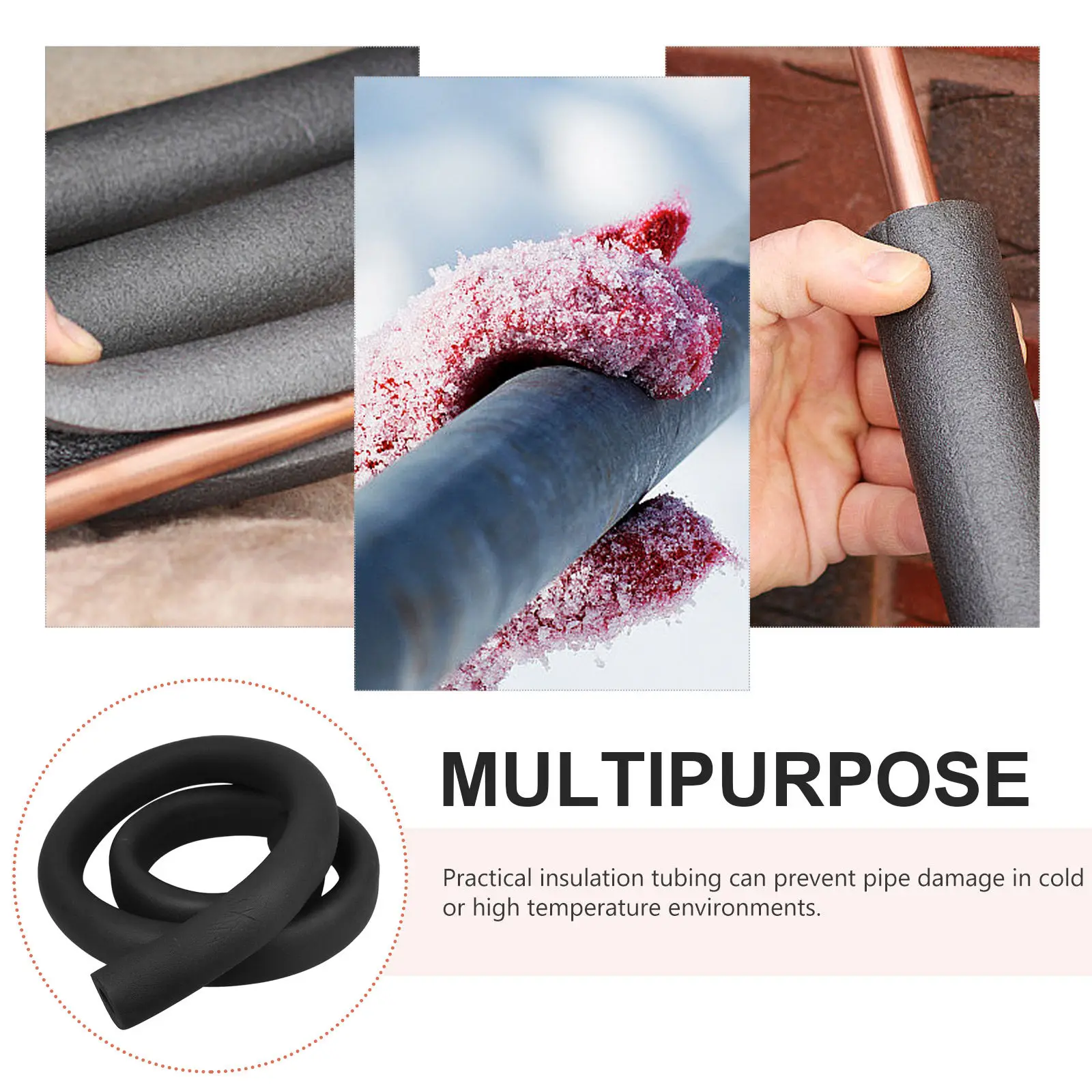 Foam Pipe Insulation Tube Antifreeze Protective Sleeve for Outdoor Water Pipes Easy Install Winter Cover