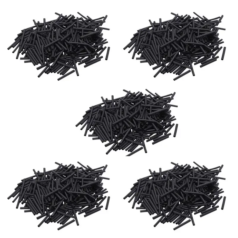 Wire Wrap Sleeve 2Mm Dia 30Mm Long Heat Shrink Tubing 1400Pcs Black