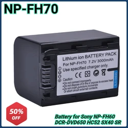 3000mAh NP-FH70 NP FH70 Battery for Sony NP-FH30 NP-FH40 NP-FH50 NP-FH60 DCR DVD508 DVD408 DVD308 DVD650 HC52 SX40 SR HC28 SR82