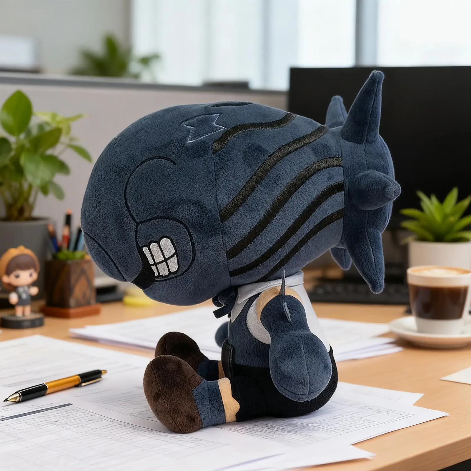 체인소우즈 맨 폭탄 플러시 장난감 레제스 체인소우즈 맨 폭탄 데빌 플러시 인형 이탈리아 브레인롯 장난감 굿즈 봉제 인형 선물