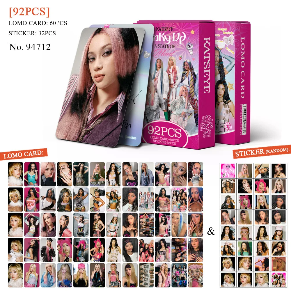 92 kleine kaarten KATSEYE Nieuw album WILD Merchandise 3-inch fotokaarten Celebrity Stickers LOMO wenskaarten