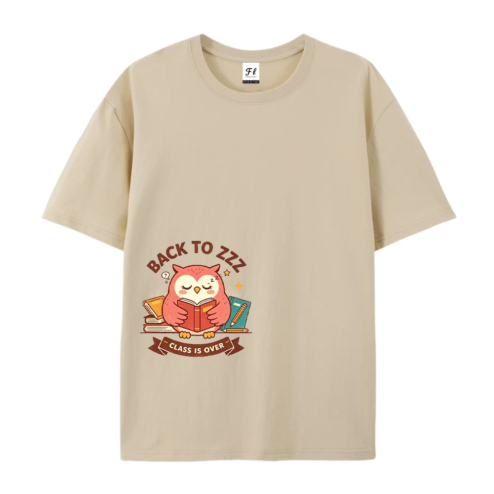 Cute Owl Reading Book Graphic T Shirt for Women Funny Book Lover Tee Vintage Cartoon Animal Print Casual Short Sleeve Unisex Top