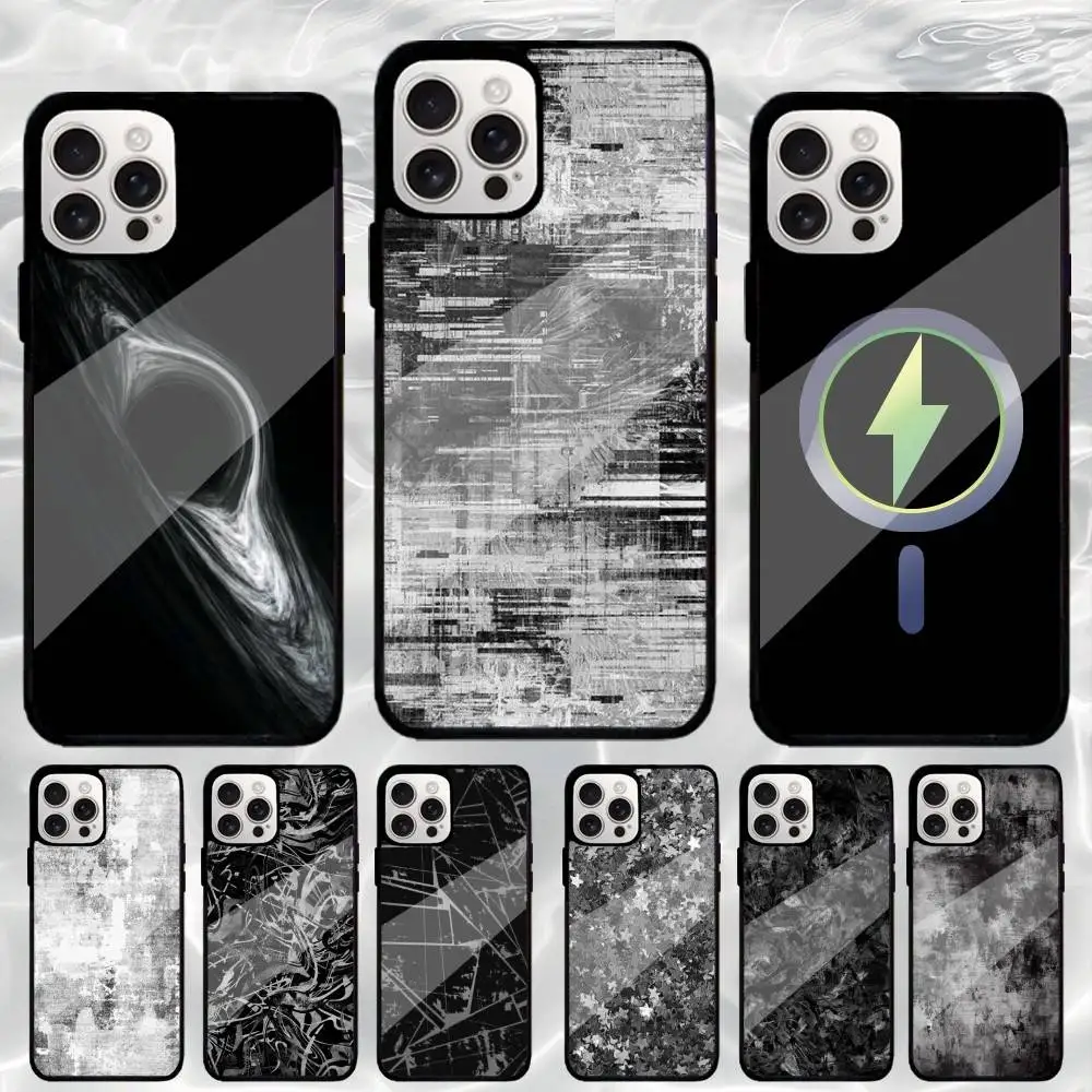 

B-Black Series Phone Case For iPhone17,16,15,14,13,12,11 Max Black Wireless Charging Protecitve Cover