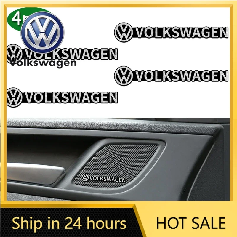 

Новинка 2026 года: 4 шт. наклеек-эмблем для автомобильных динамиков Volkswagen (R-Line, Golf, Bora, Passat, Jetta, Beetle, Tiguan, Scirocco)