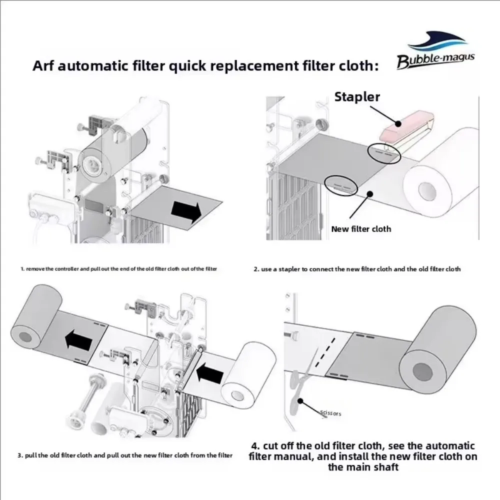 نموذج محسن من Bubble Magus ARF Elite 2025: نظام فلتر أسطوانة الصوف التلقائي، تنقية المياه بقوة في أحواض السمك