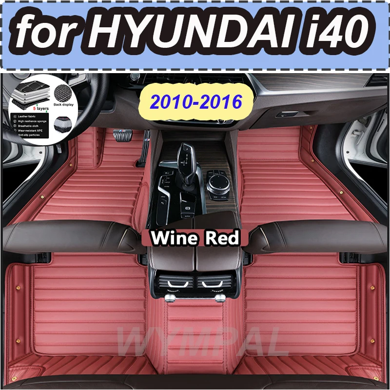 

LUXURY Car Floor Mats for HYUNDAI i40 2010 2011 2012 2013 2014 2015 2016 Accessories Customized Auto Carpets