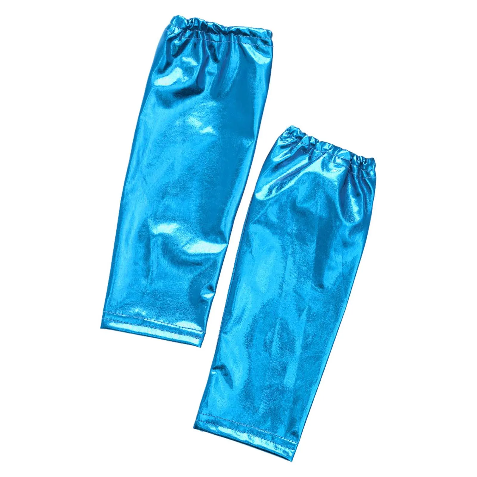 1 Pair Dance Gloves for Kids Girls Boys Shiny Metallic Cheerleading Dance Props Carnival Party Performance Costume Accessories