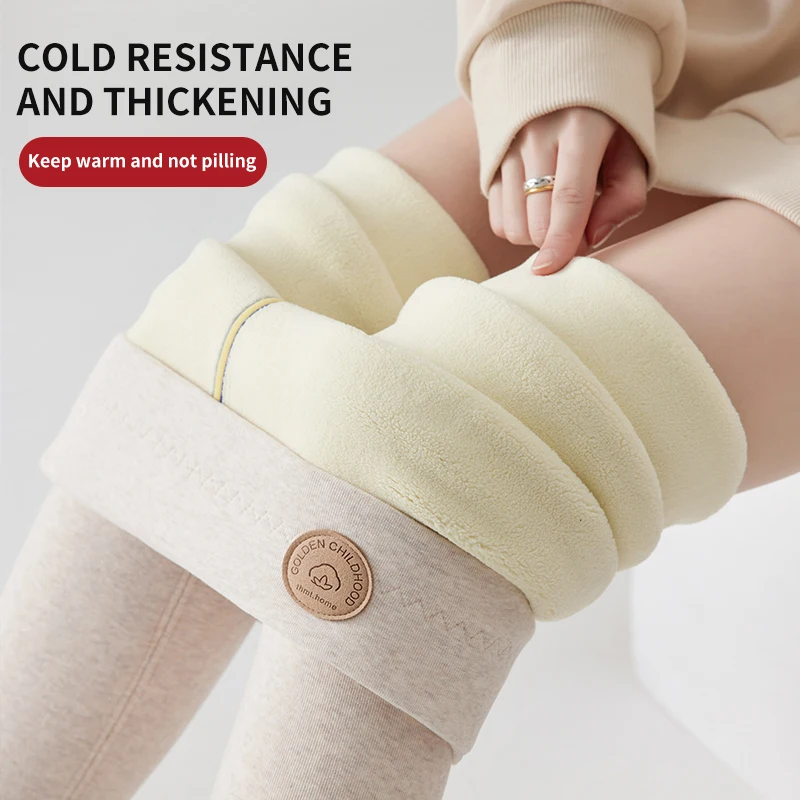 Women Cotton Fleece Lined Leggings New Autumn Winter High Waist Extra Thick Thermal Warm Pants Plus Size
