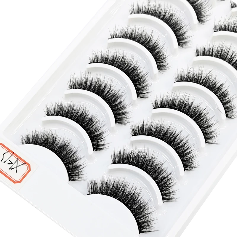 NEU 10 Paar Flauschige Künstliche Nerz-Wimpern Natürliche Lange Falsche Wimpernverlängerung Handgefertigte Volumen 3D Wimpern Make-up Faux Cils Cilios – Detail 21